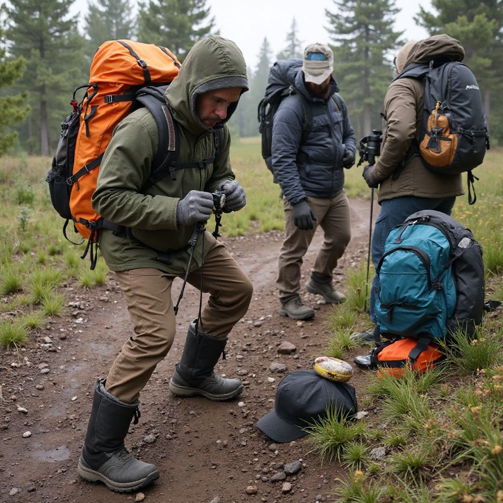 Equipment preparation for wilderness expedition